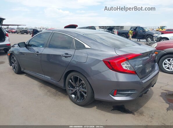 2HGFC2F85MH535046 2021 HONDA CIVIC Gray Trasero izquierdo