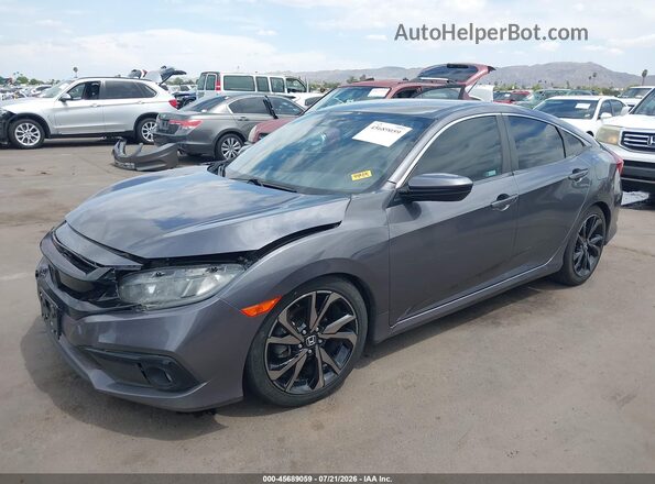 2HGFC2F85MH535046 2021 HONDA CIVIC Gray Vista tres cuartos delantera izquierda