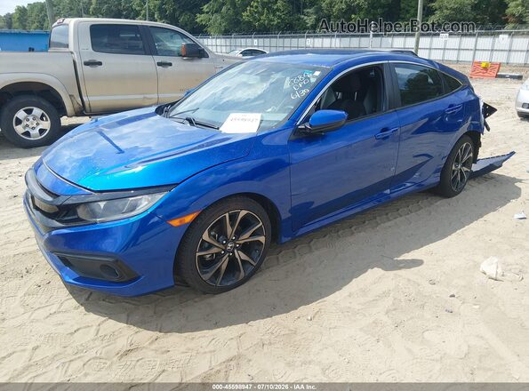 2HGFC2F85MH538884 2021 HONDA CIVIC Blue Передня ліва чверть