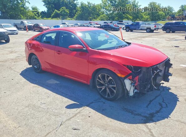 2HGFC2F85MH554633 2021 HONDA CIVIC Red წინა მარჯვენა
