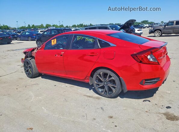 2HGFC2F85MH554633 2021 HONDA CIVIC Red უკანა მარცხენა