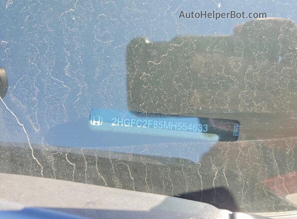 2HGFC2F85MH554633 2021 HONDA CIVIC Red ძრავის განყოფილების ხედი