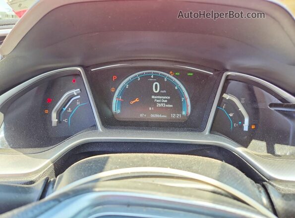 2HGFC2F86JH510586 2018 HONDA CIVIC Red ხელსაწყოთა პანელის ხედი