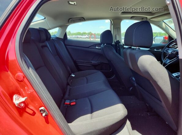 2HGFC2F86JH510586 2018 HONDA CIVIC Red უკანა სავარძლების ხედი