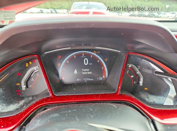 2HGFC2F86KH531228 2019 HONDA CIVIC Red Սարքավորումների վահանակի տեսք