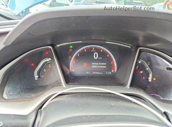 2HGFC2F86LH520215 2020 HONDA CIVIC Blue Вид щитка приладів