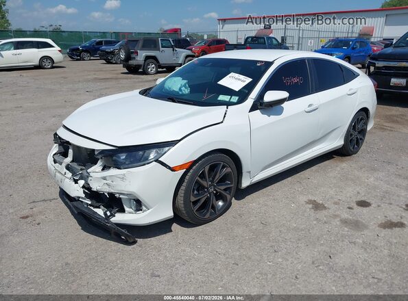 2HGFC2F86LH535216 2020 HONDA CIVIC White Przód lewy