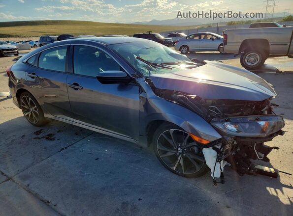 2HGFC2F86LH593908 2020 HONDA CIVIC Gray წინა მარჯვენა