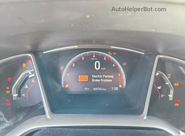 2HGFC2F86LH593908 2020 HONDA CIVIC Gray ხელსაწყოთა პანელის ხედი