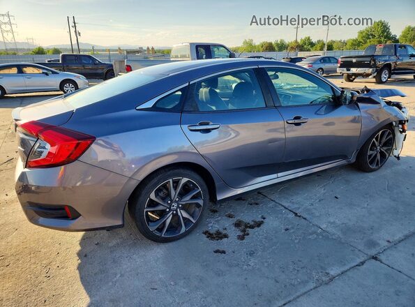 2HGFC2F86LH593908 2020 HONDA CIVIC Gray უკანა მარჯვენა