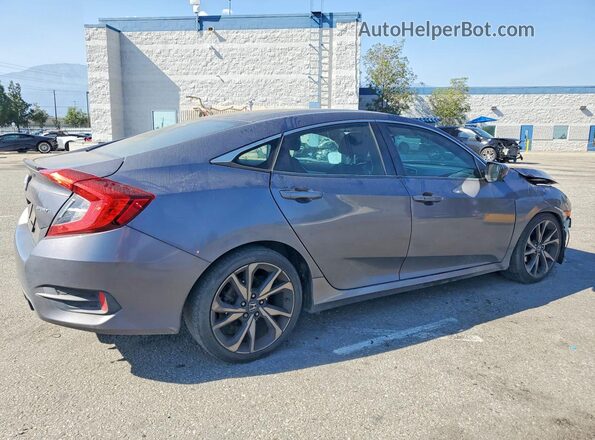 2HGFC2F86LH597604 2020 HONDA CIVIC Серый Задняя правая четверть