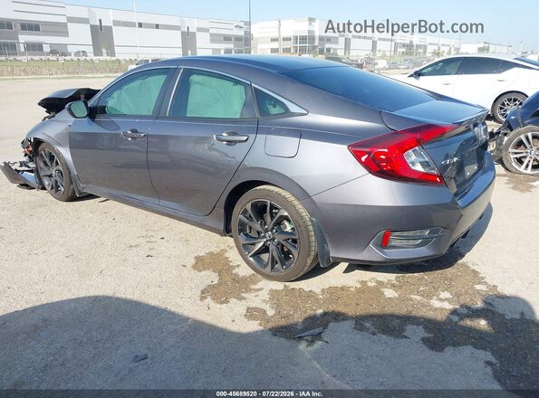 2HGFC2F86MH528459 2021 HONDA CIVIC Серый Задняя левая четверть