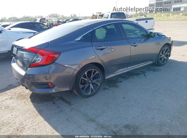 2HGFC2F86MH528459 2021 HONDA CIVIC Серый Задняя правая четверть