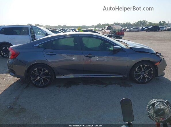2HGFC2F86MH528459 2021 HONDA CIVIC Серый Вид задней части салона