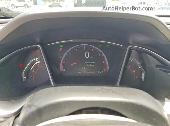 2HGFC2F86MH543236 2021 HONDA CIVIC White Instrument cluster view