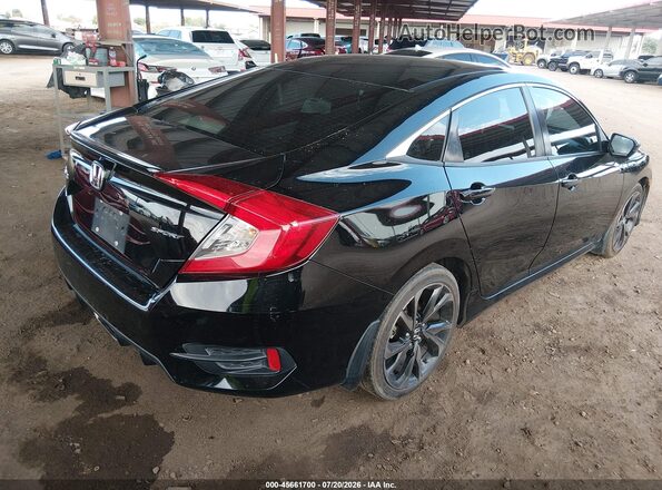 2HGFC2F86MH555869 2021 HONDA CIVIC Черный Задняя правая четверть