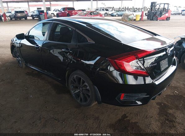 2HGFC2F86MH555869 2021 HONDA CIVIC Черный Задняя левая четверть