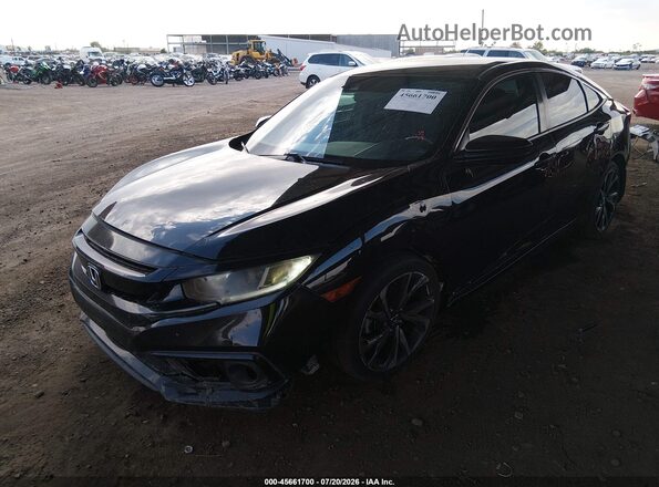 2HGFC2F86MH555869 2021 HONDA CIVIC Черный Вид спереди