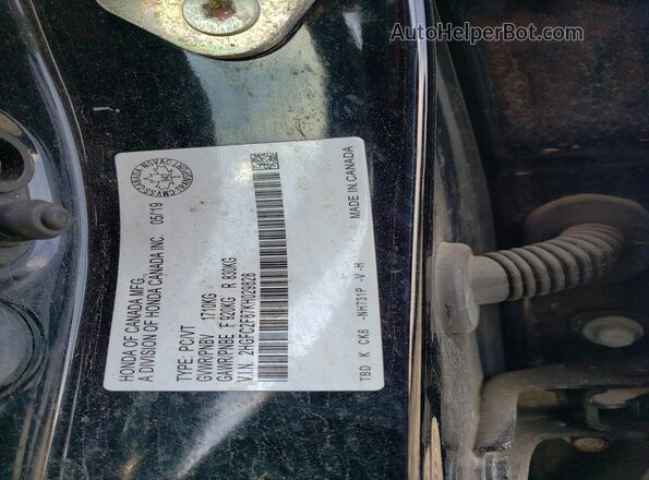 2HGFC2F87KH029828 2019 HONDA CIVIC Black Շարժիչի բաժամունքի տեսք