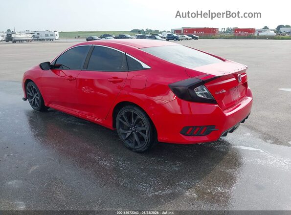 2HGFC2F87KH564268 2019 HONDA CIVIC Красный Задняя левая четверть