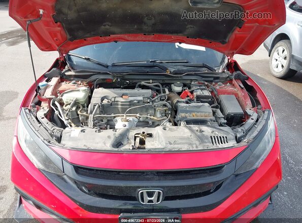 2HGFC2F87KH564268 2019 HONDA CIVIC Красный Вид сзади