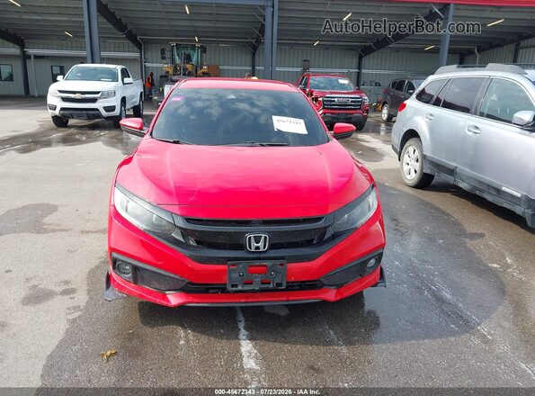 2HGFC2F87KH564268 2019 HONDA CIVIC Красный Вид щитка приборов