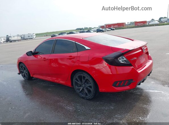 2HGFC2F87KH564268 2019 HONDA CIVIC Красный Панорамный вид салона 360°