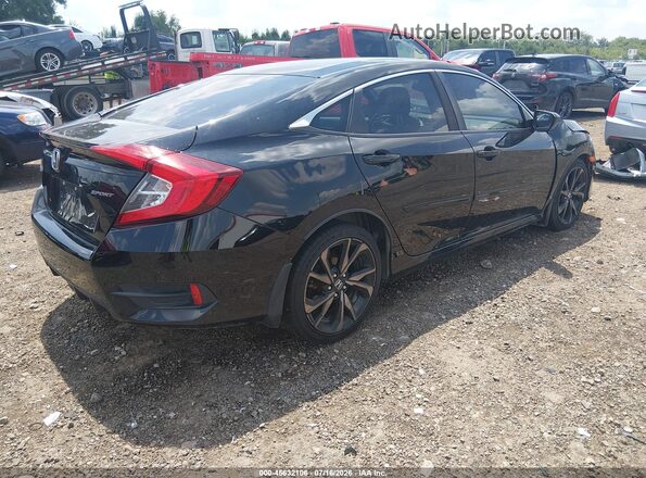 2HGFC2F87KH604705 2019 HONDA CIVIC Black უკანა მარჯვენა