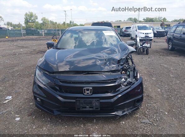 2HGFC2F87KH604705 2019 HONDA CIVIC Black ხელსაწყოთა პანელის ხედი