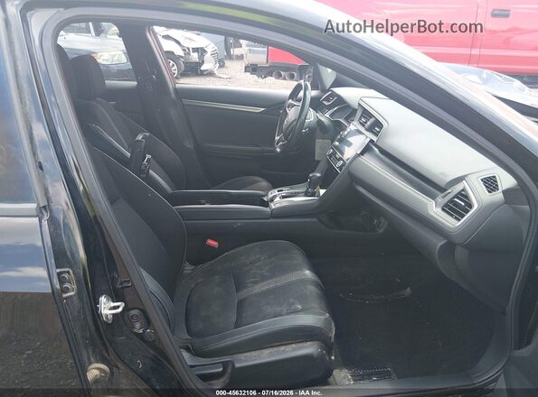 2HGFC2F87KH604705 2019 HONDA CIVIC Black წინა სალონის ხედი