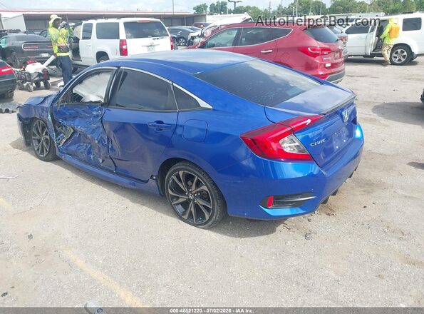 2HGFC2F87LH538772 2020 HONDA CIVIC Blue Rear left