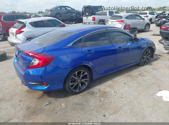 2HGFC2F87LH538772 2020 HONDA CIVIC Blue Rear right