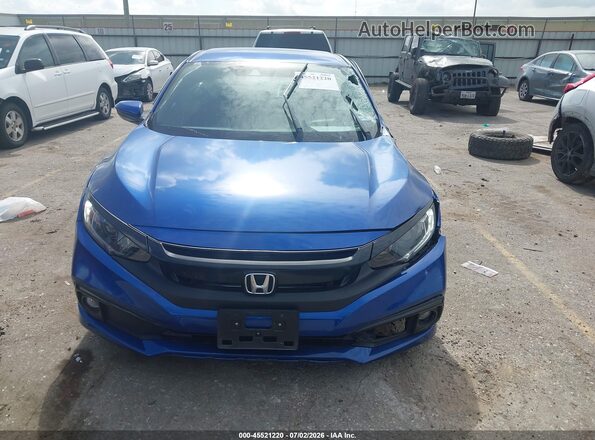 2HGFC2F87LH538772 2020 HONDA CIVIC Blue Instrument cluster view