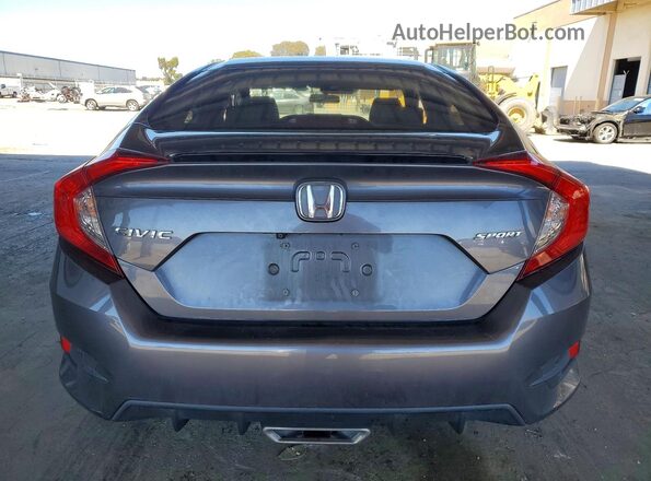 2HGFC2F87LH549450 2020 HONDA CIVIC Gray Widok z tyłu