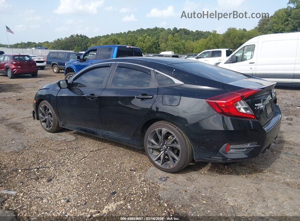 2HGFC2F87LH593724 2020 HONDA CIVIC Черный Задняя левая четверть