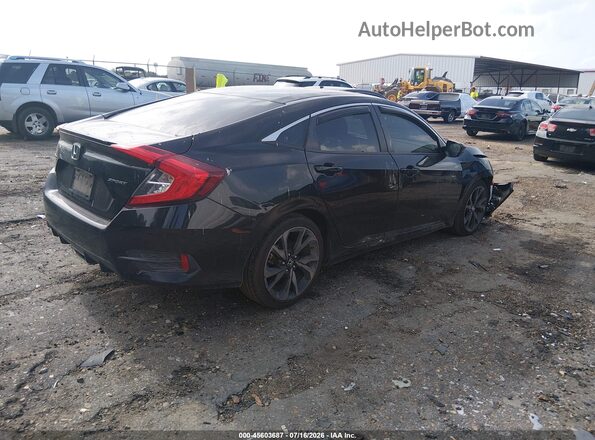2HGFC2F87LH593724 2020 HONDA CIVIC Черный Задняя правая четверть
