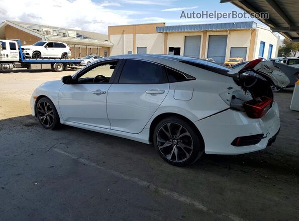 2HGFC2F87MH504736 2021 HONDA CIVIC White Trasero izquierdo