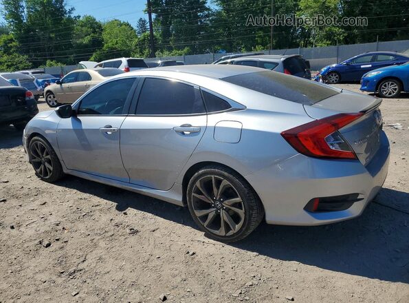 2HGFC2F87MH506907 2021 HONDA CIVIC Silver Rear left
