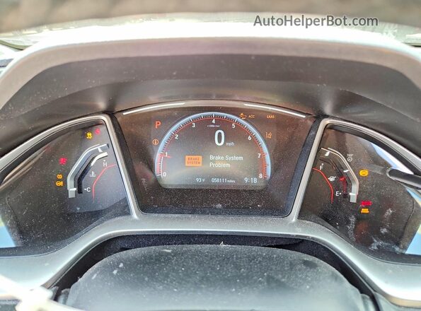 2HGFC2F87MH521293 2021 HONDA CIVIC Blue ხელსაწყოთა პანელის ხედი
