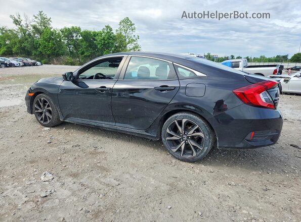 2HGFC2F87MH535761 2021 HONDA CIVIC Черный Задняя левая четверть