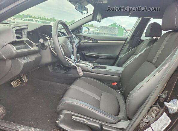 2HGFC2F87MH535761 2021 HONDA CIVIC Черный Вид салона спереди
