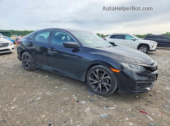 2HGFC2F87MH535761 2021 HONDA CIVIC Черный Передняя правая четверть