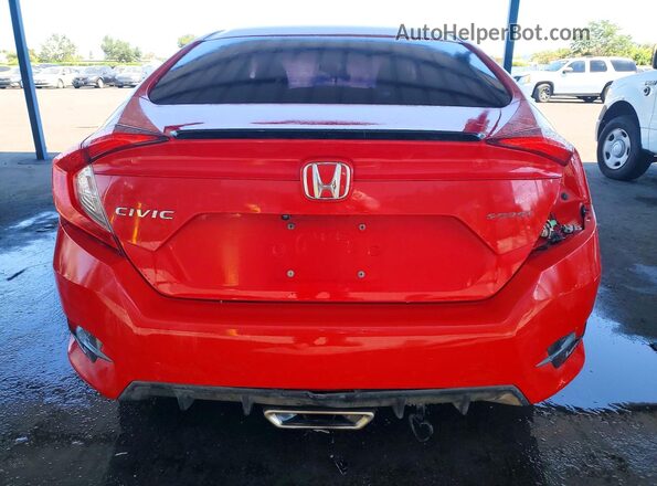 2HGFC2F87MH540314 2021 HONDA CIVIC Red Widok z tyłu