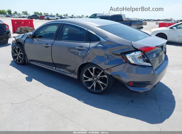 2HGFC2F87MH543617 2021 HONDA CIVIC Gray Rear left