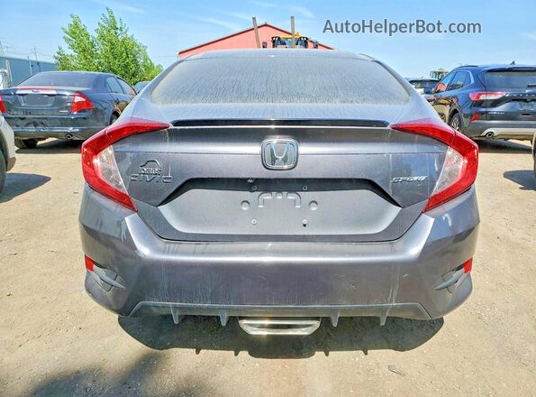 2HGFC2F88KH022614 2019 HONDA CIVIC Gray Vista trasera