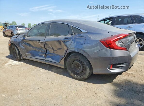 2HGFC2F88KH022614 2019 HONDA CIVIC Gray Trasero izquierdo