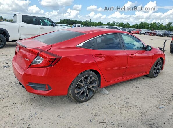 2HGFC2F88KH527164 2019 HONDA CIVIC Red Задня права чверть