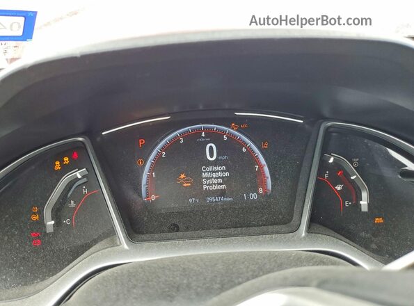 2HGFC2F88KH527164 2019 HONDA CIVIC Red Вид щитка приладів