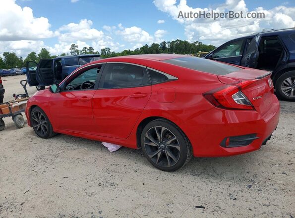 2HGFC2F88KH527164 2019 HONDA CIVIC Red Задня ліва чверть