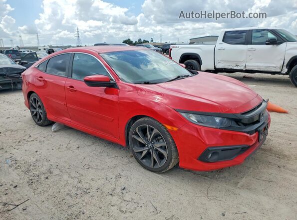 2HGFC2F88KH527164 2019 HONDA CIVIC Red Передня права чверть